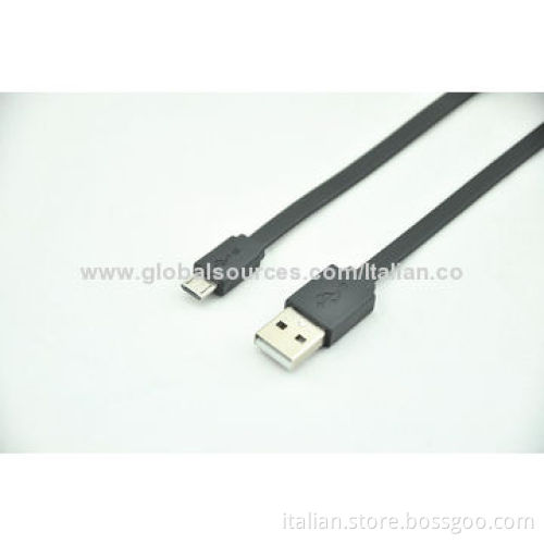 USB 2.0 Noodle Cable for Samsung, Flat TPE, OEM Orders WelcomedNew